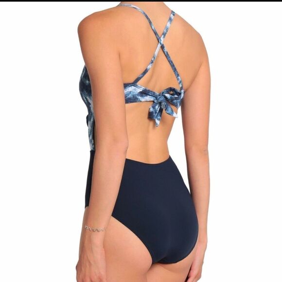 Tarte Alexis Cutout Paneled Tie-Dyed One Piece Swimsuit - Picture 3 of 6